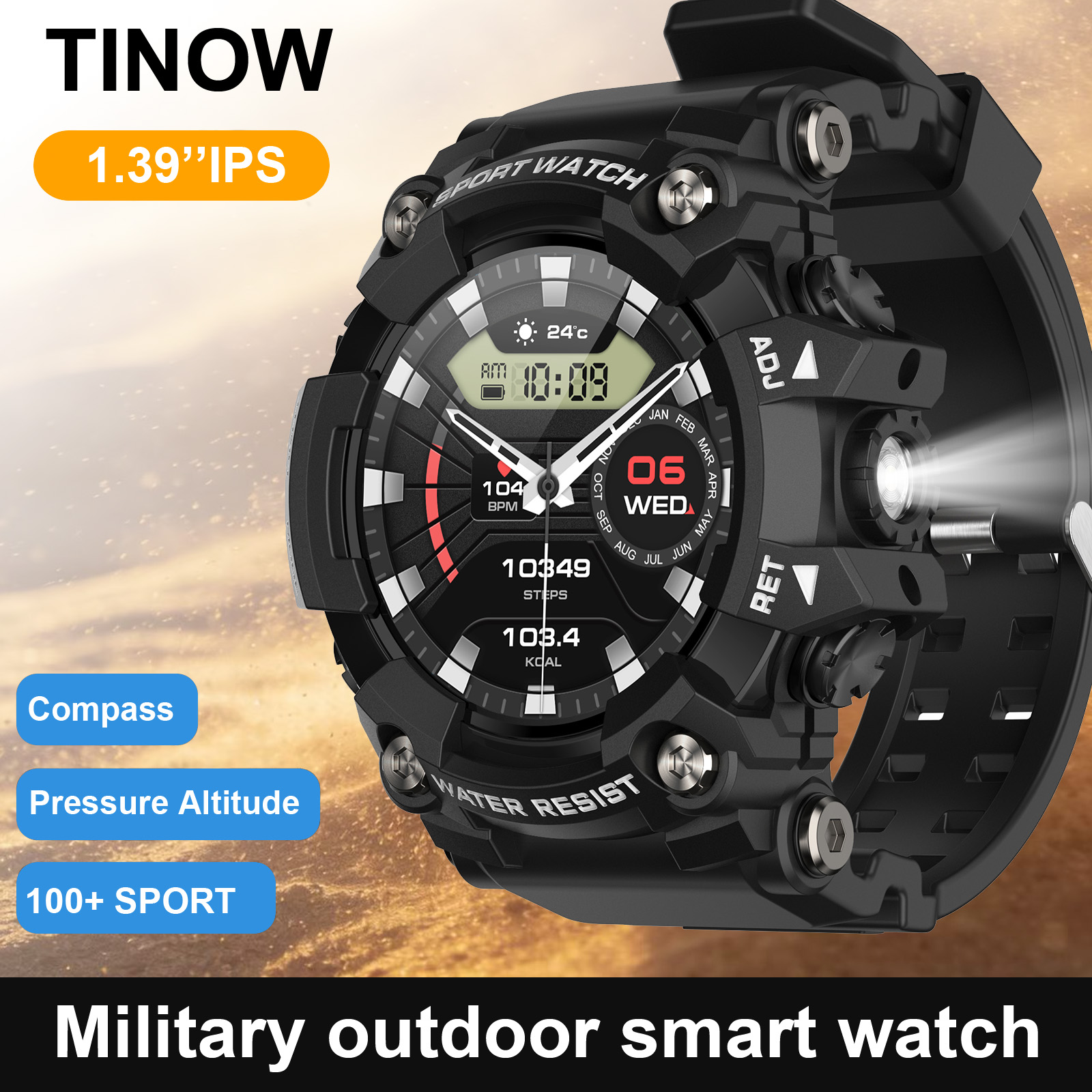 Outdoor Camping Japan - Outdoor Realtek Smartwatch with Bluetooth Compass