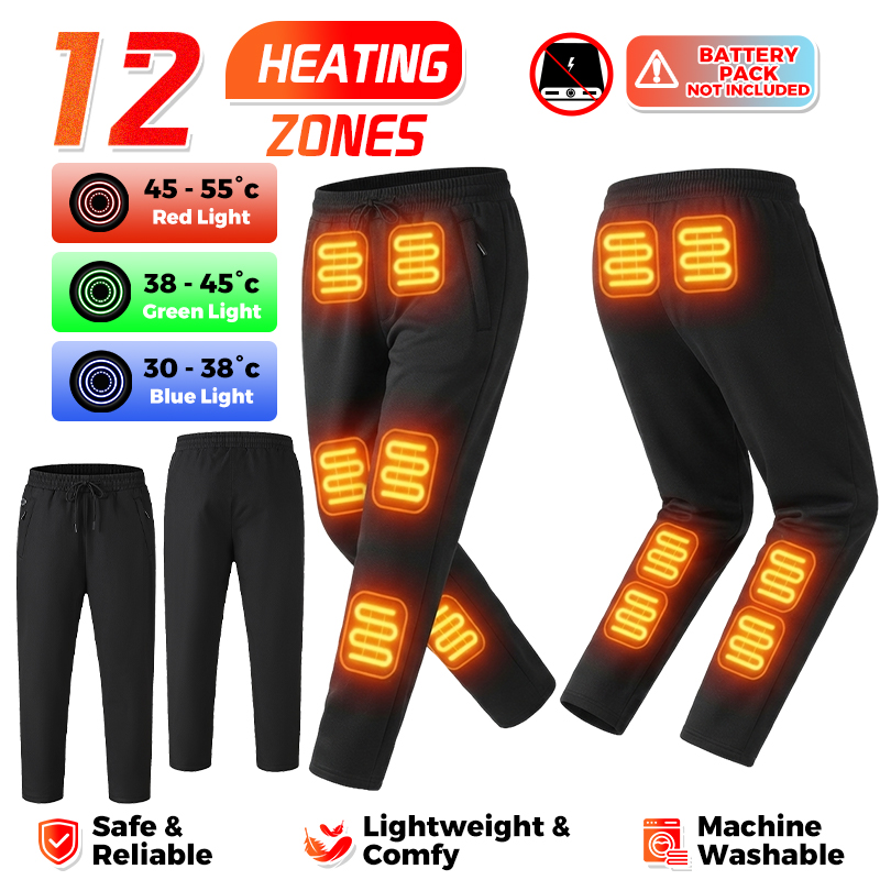 Outdoor Camping Zone - 12 Zones Thermal Pants Men Winter