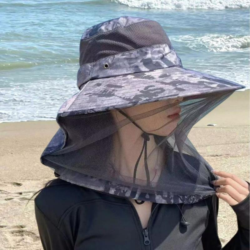 Outdoor Camping Hat - Fishing Cap Mosquito Repellent Mesh Masks