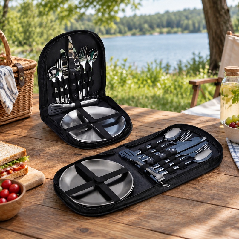 Outdoor Camping Meals - Compact Two-Person Camping Dinner Set with