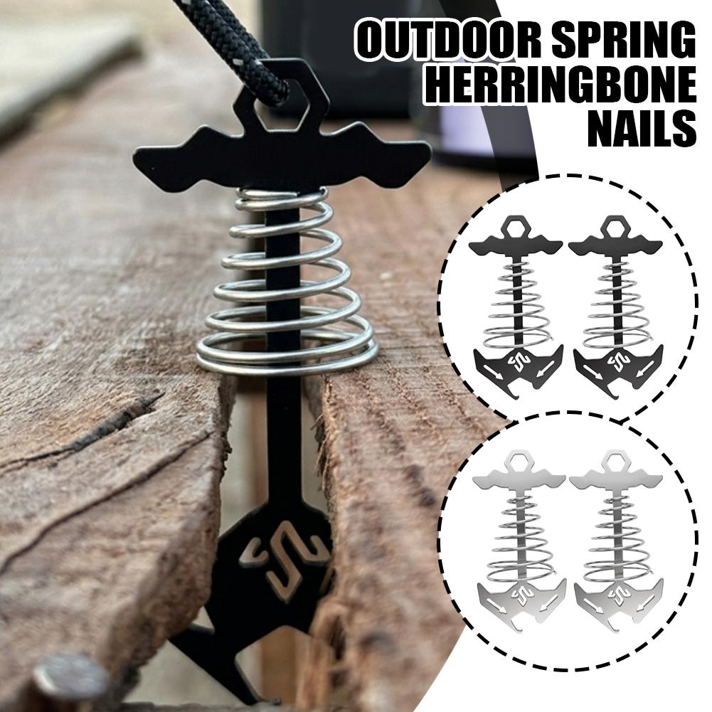 Outdoor Camping Decke - CLS Spring Fishbone Deck Anchor Multi‑Function