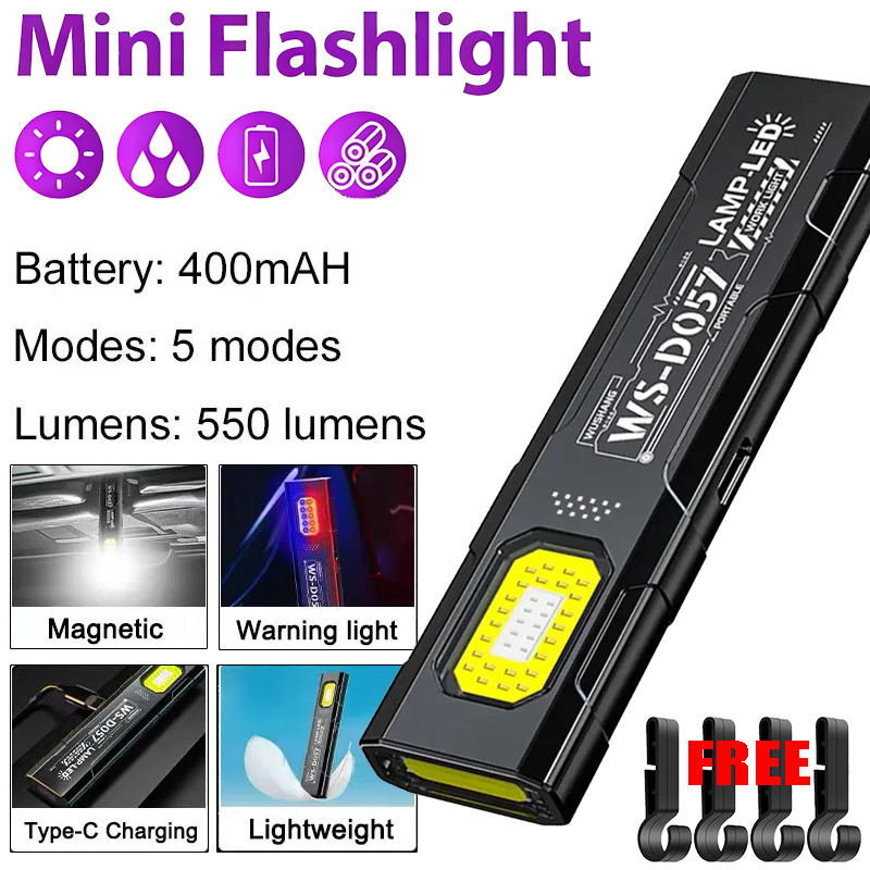 Outdoor Camping Hat - Portable EDC COB LED Flashlight with