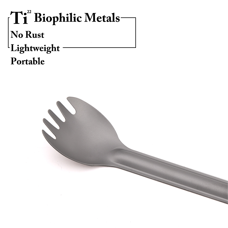 TiTo Titanium Spork Spoon Long - Camp Utensil Set 评论和价格