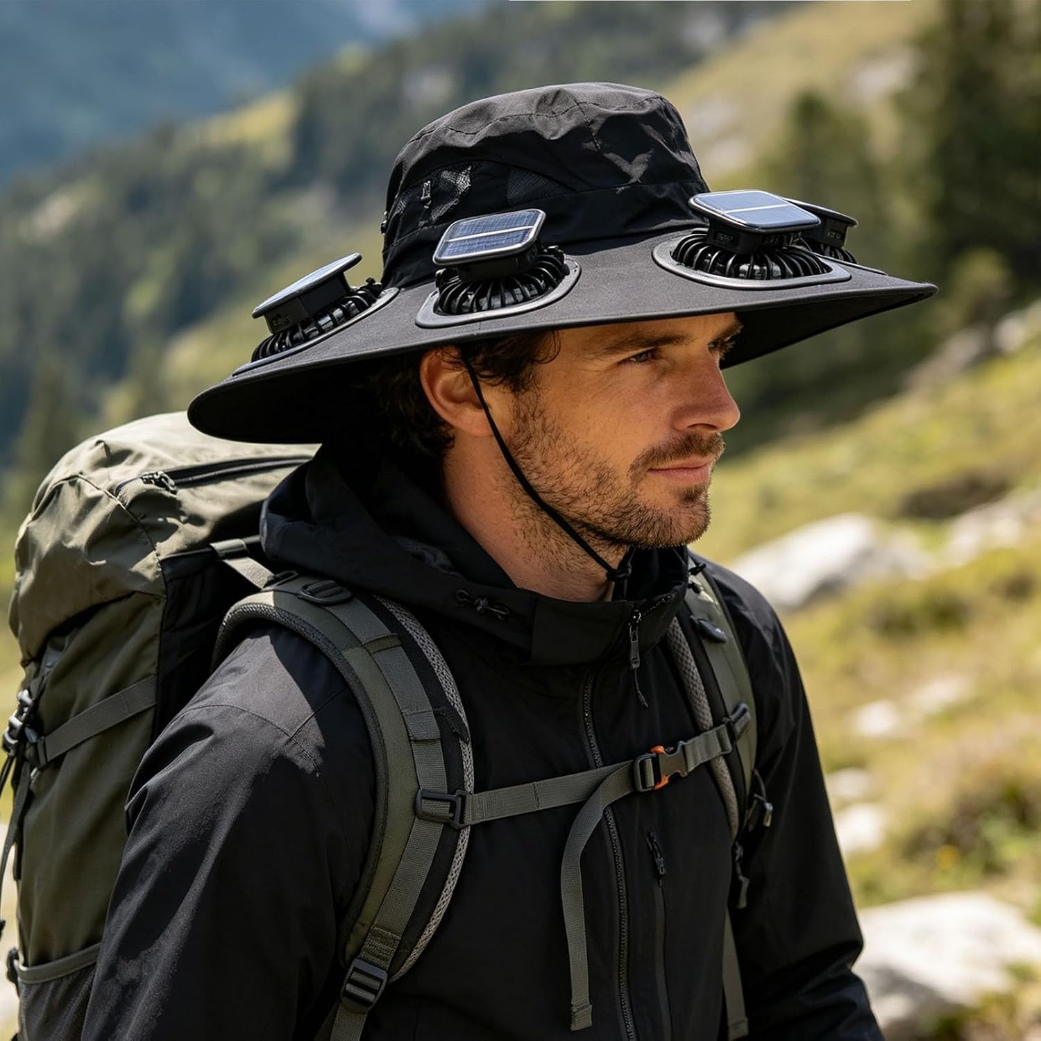 Hot 6 Fans Solar Fan Hat Breat - Outdoor Camping Hat 评论和价格