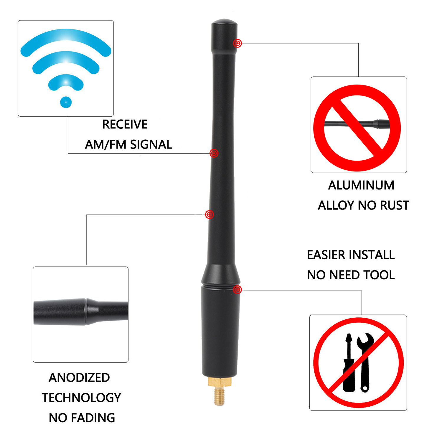 Car Antenna Base Cover for Jee - Outdoor Camping Jeep 评论和价格