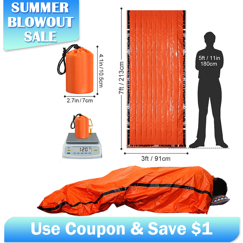 Emergency Mylar Sleeping Bag T - Emergency Mylar Blanket 评论和价格