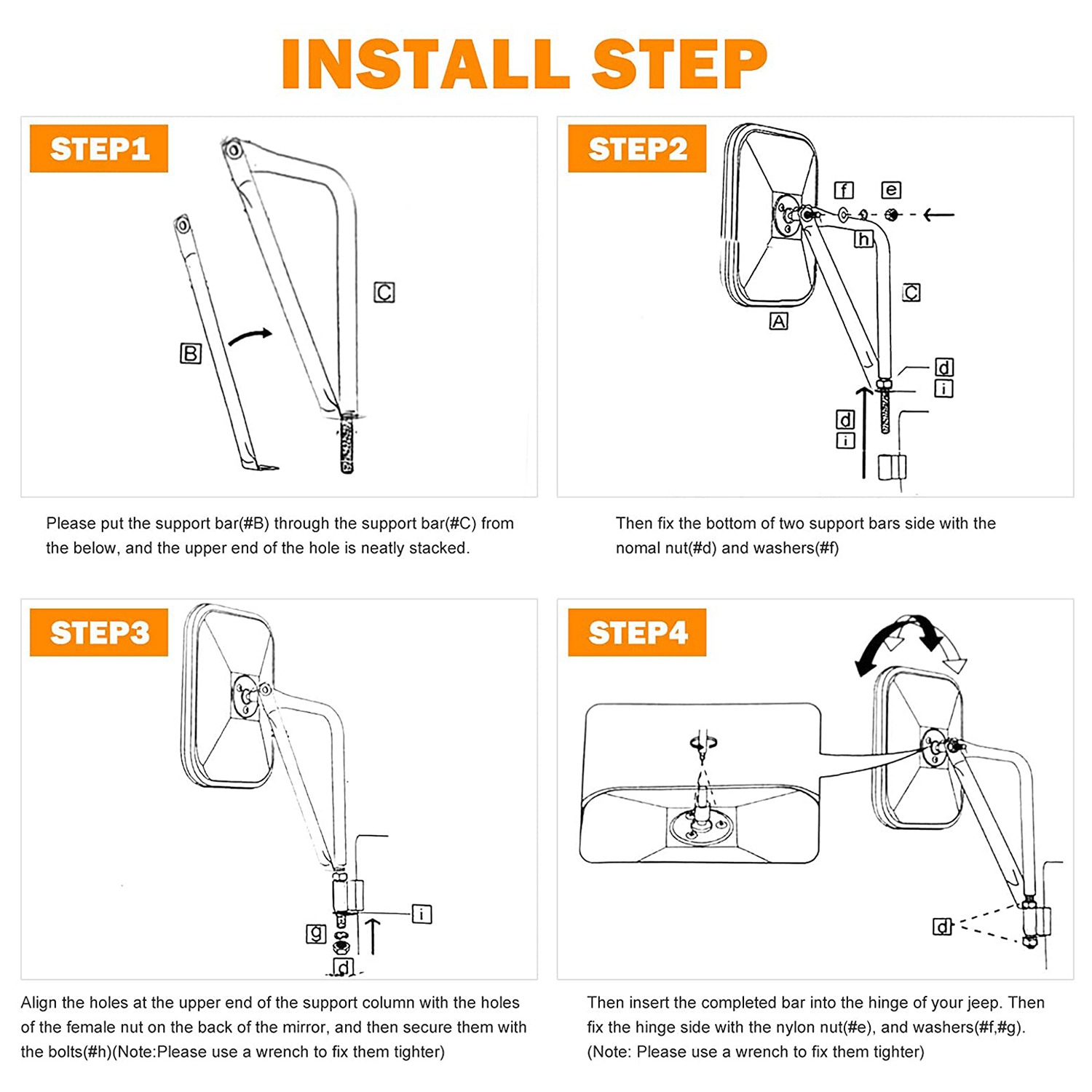 Doors Off Mirrors for Jeep Wra - Outdoor Camping Jeep 评论和价格