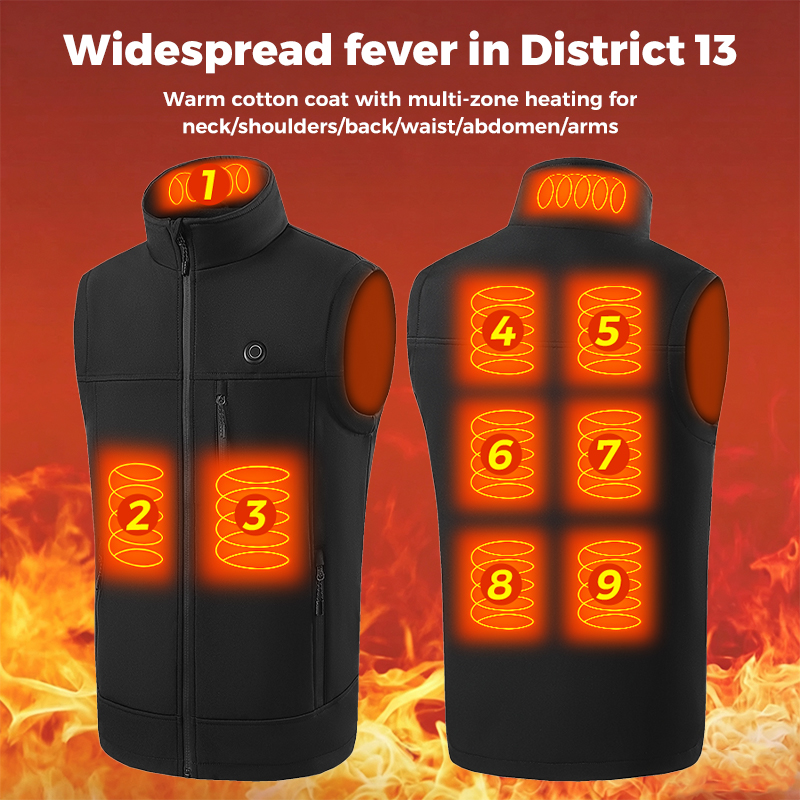 9 Zone Heated Vest Unisex USB  - Outdoor Camping Zone 评论和价格