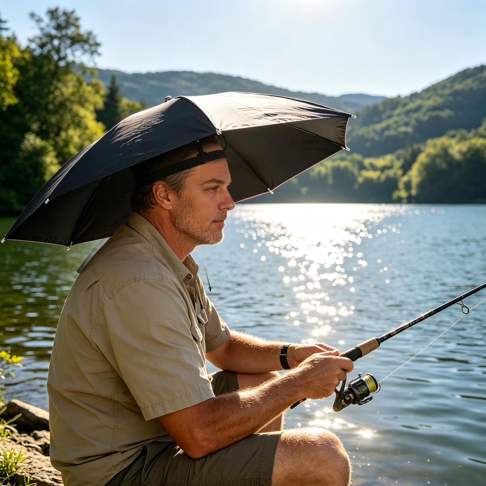 Folding Umbrella Hat Waterproo - Outdoor Camping Hat 评论和价格